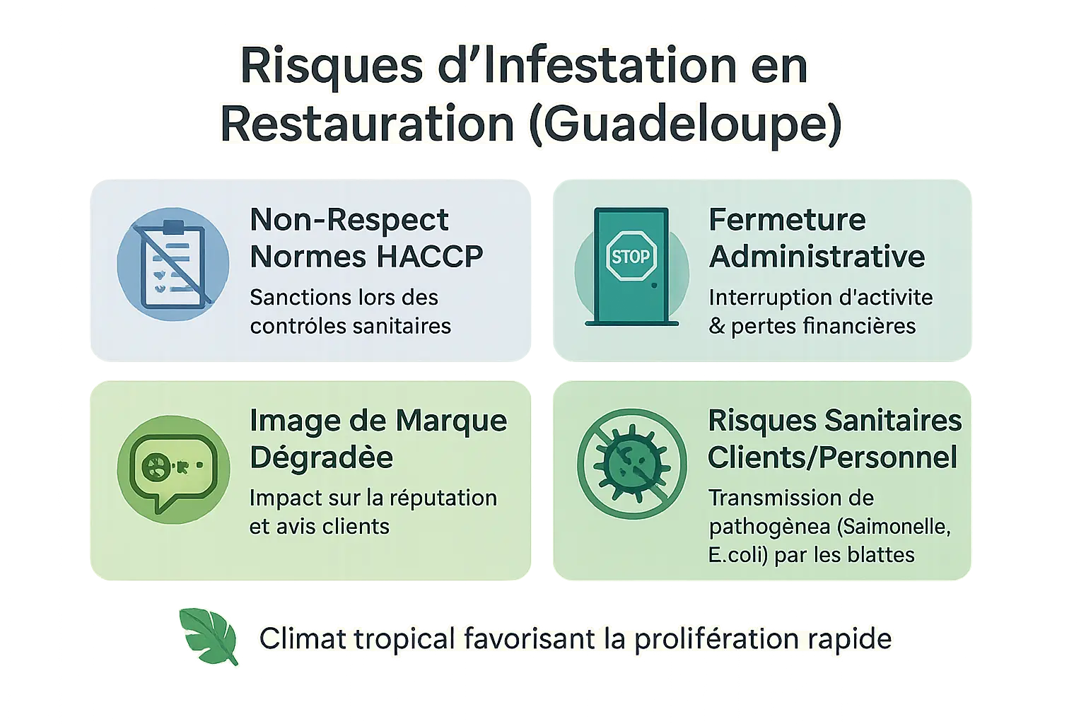 Risques d'infestation dans la restauration en Guadeloupe