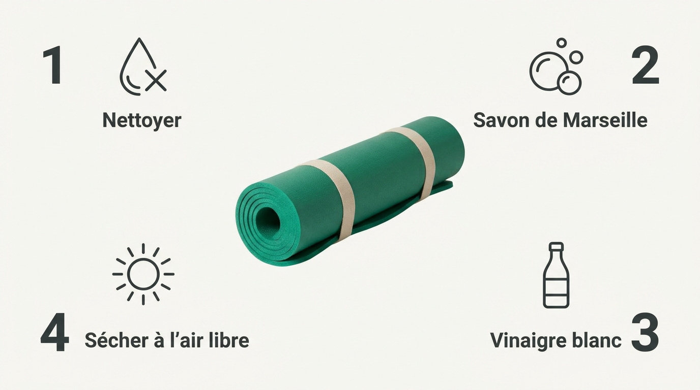 Nettoyage et désinfection d'un tapis de sport professionnel