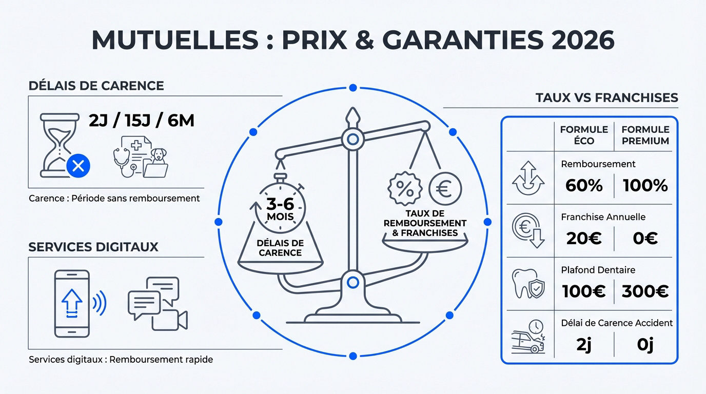 Comparatif des tarifs et garanties des mutuelles pour chiens en 2026