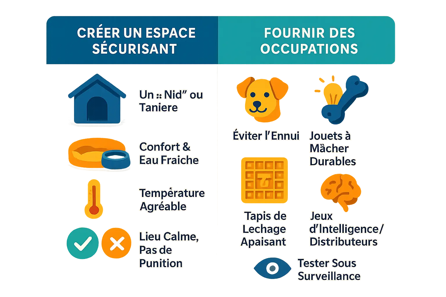 Préparation à la solitude d'un chien