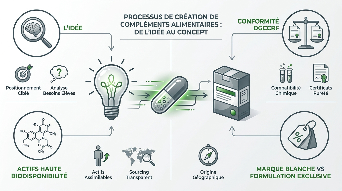 Étapes clés de la fabrication industrielle de compléments alimentaires en laboratoire