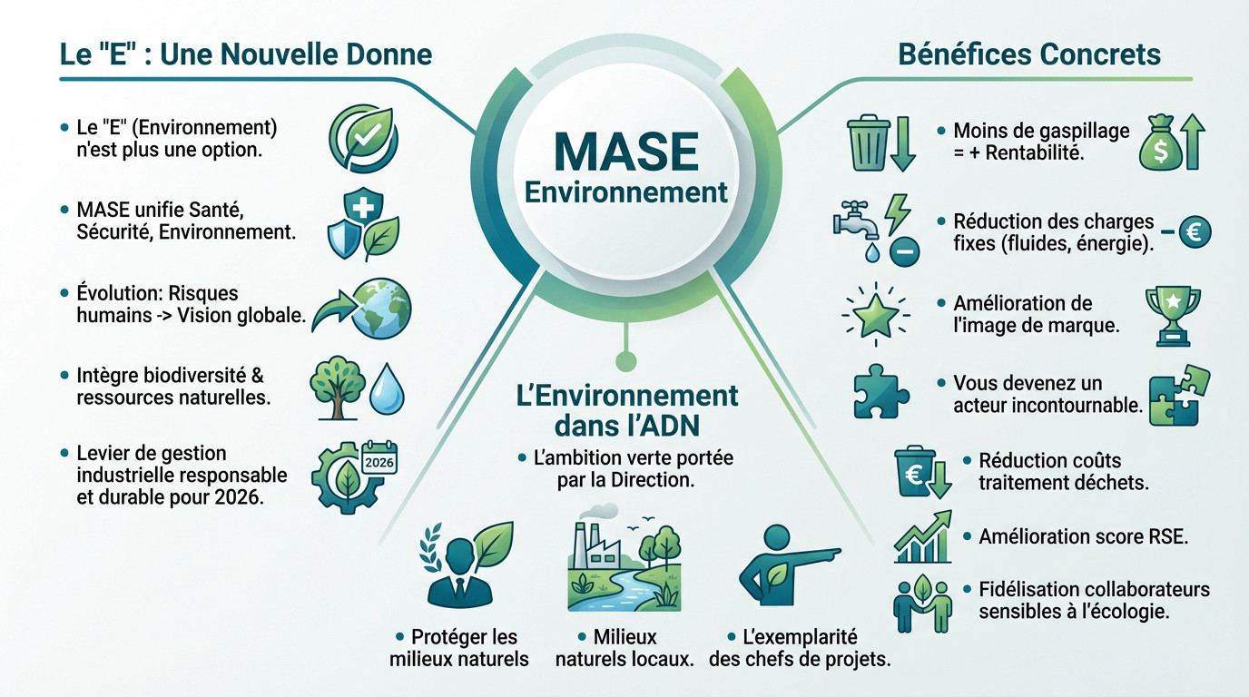 Synthèse des aspects clés du MASE environnement et intégration SSE