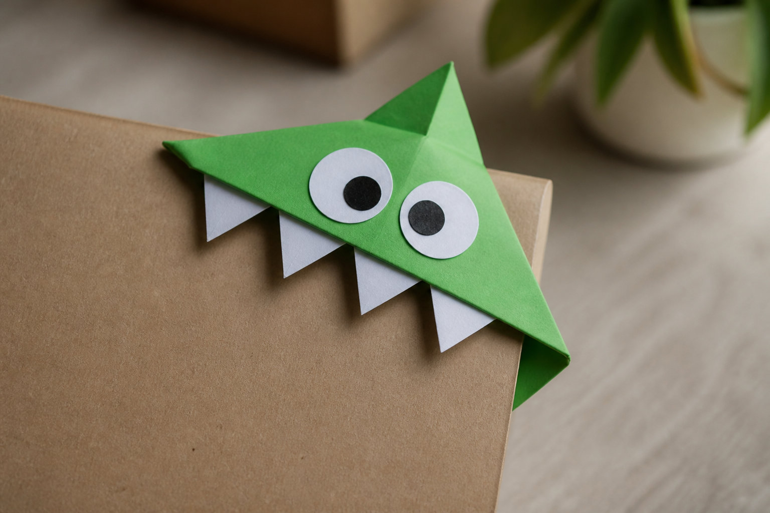 Un coin de page original avec l'origami