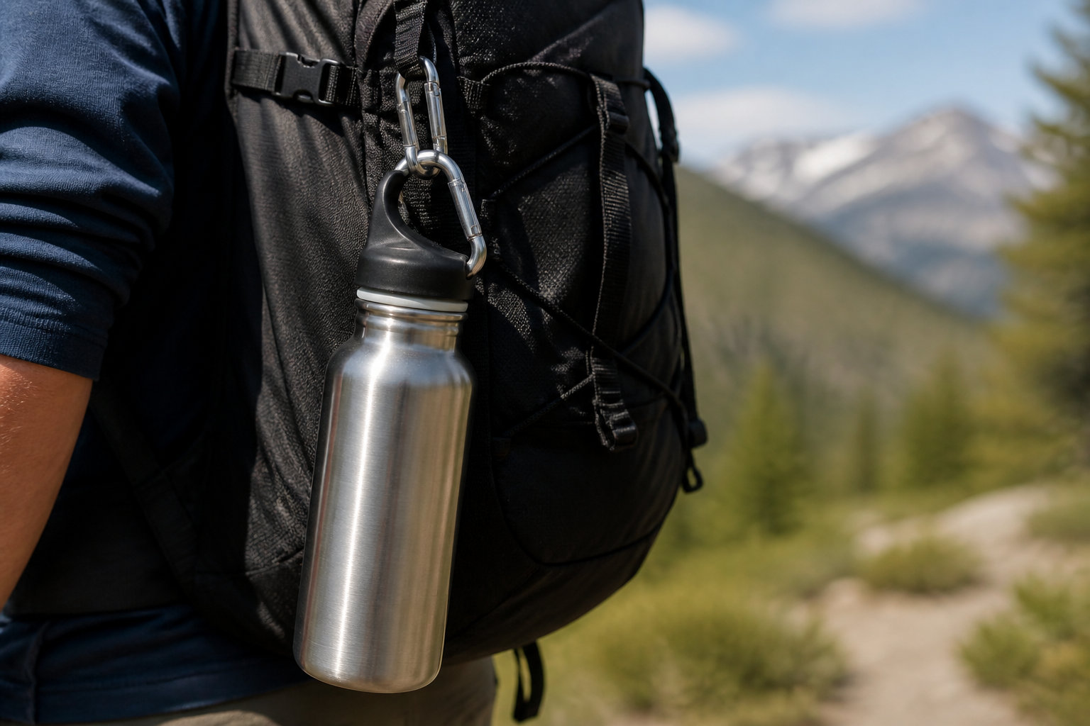 Gourde Hydroflex : usage sportif et poignée de transport