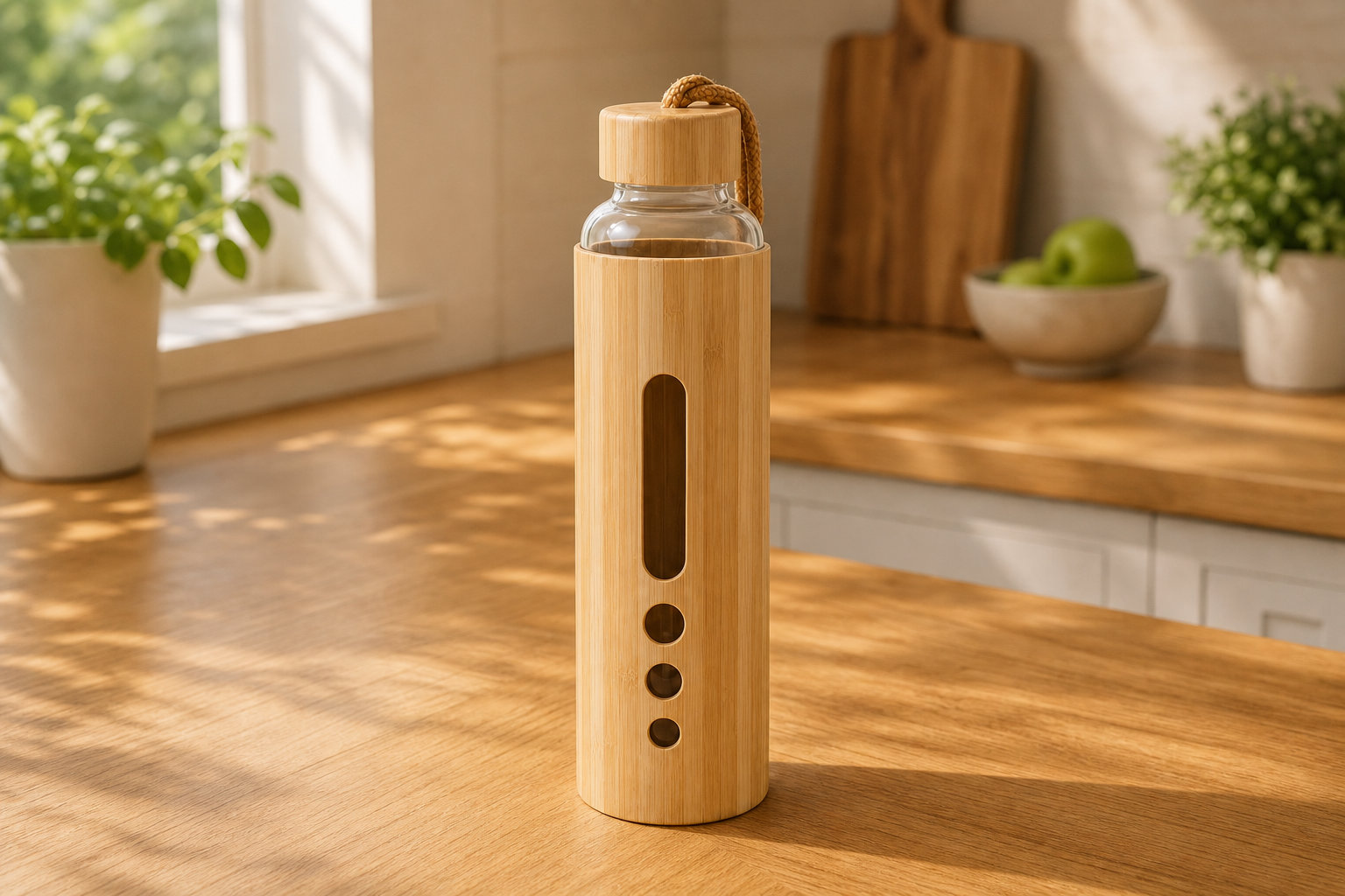 Gourde en verre bambou VivaVerre : l'alliance de l'élégance et de la santé