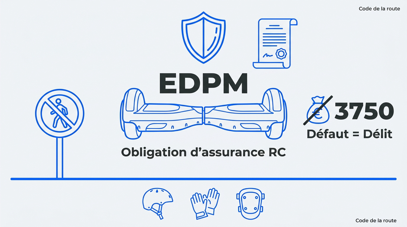 Réglementation et assurance obligatoire pour les EDPM comme l'hoverboard