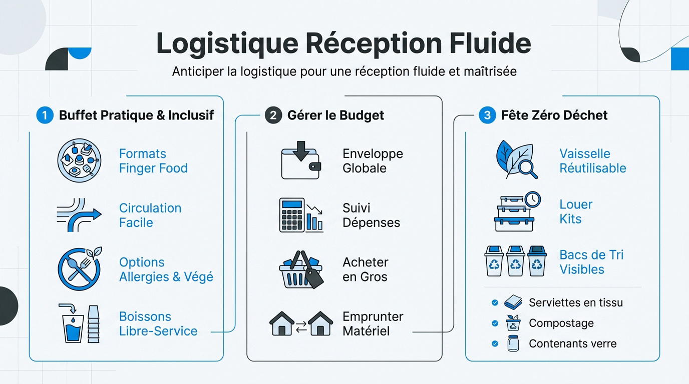 Organisation logistique d'une réception de pendaison de crémaillère