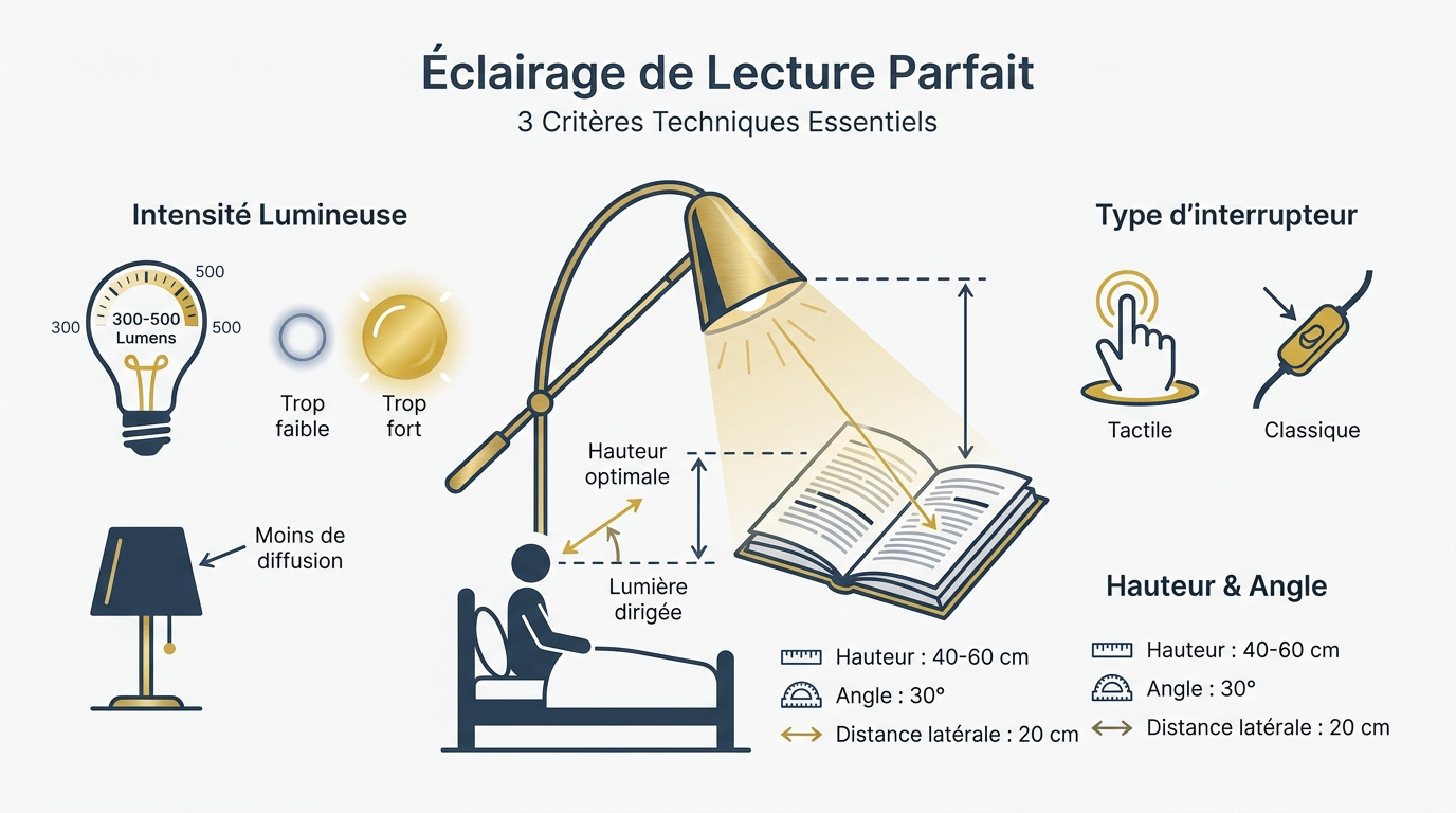 Installation d'une lampe de chevet pour une lecture confortable dans une chambre