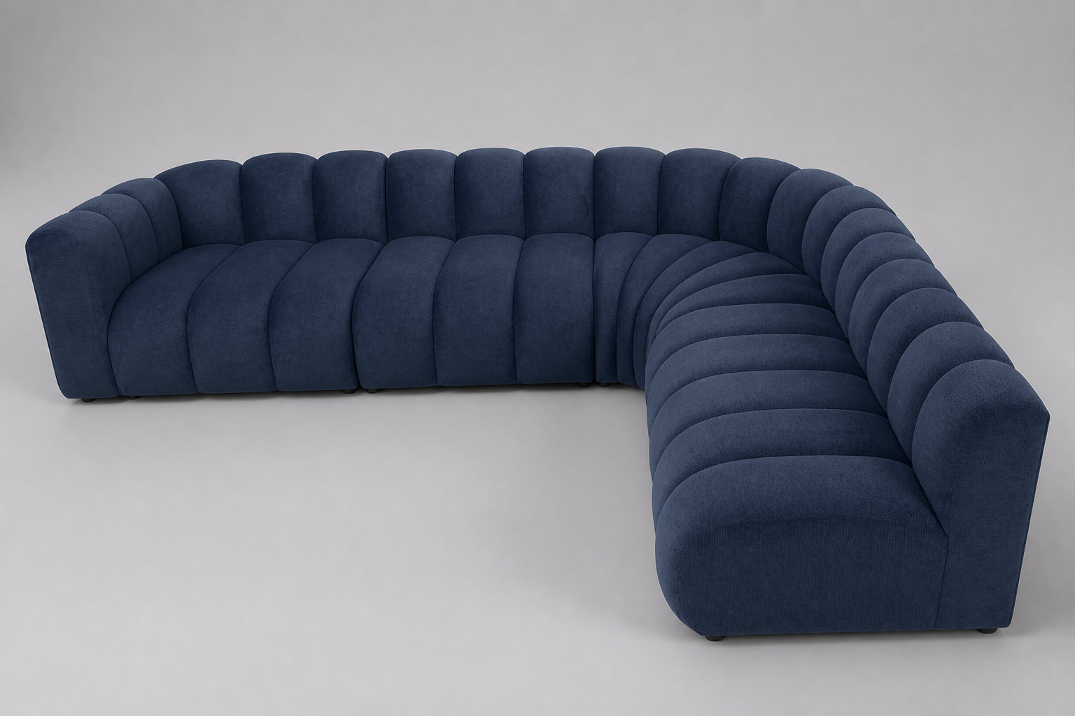 Canapé nuage modulable d'angle droit DEBBIE : l'audace du bleu profond