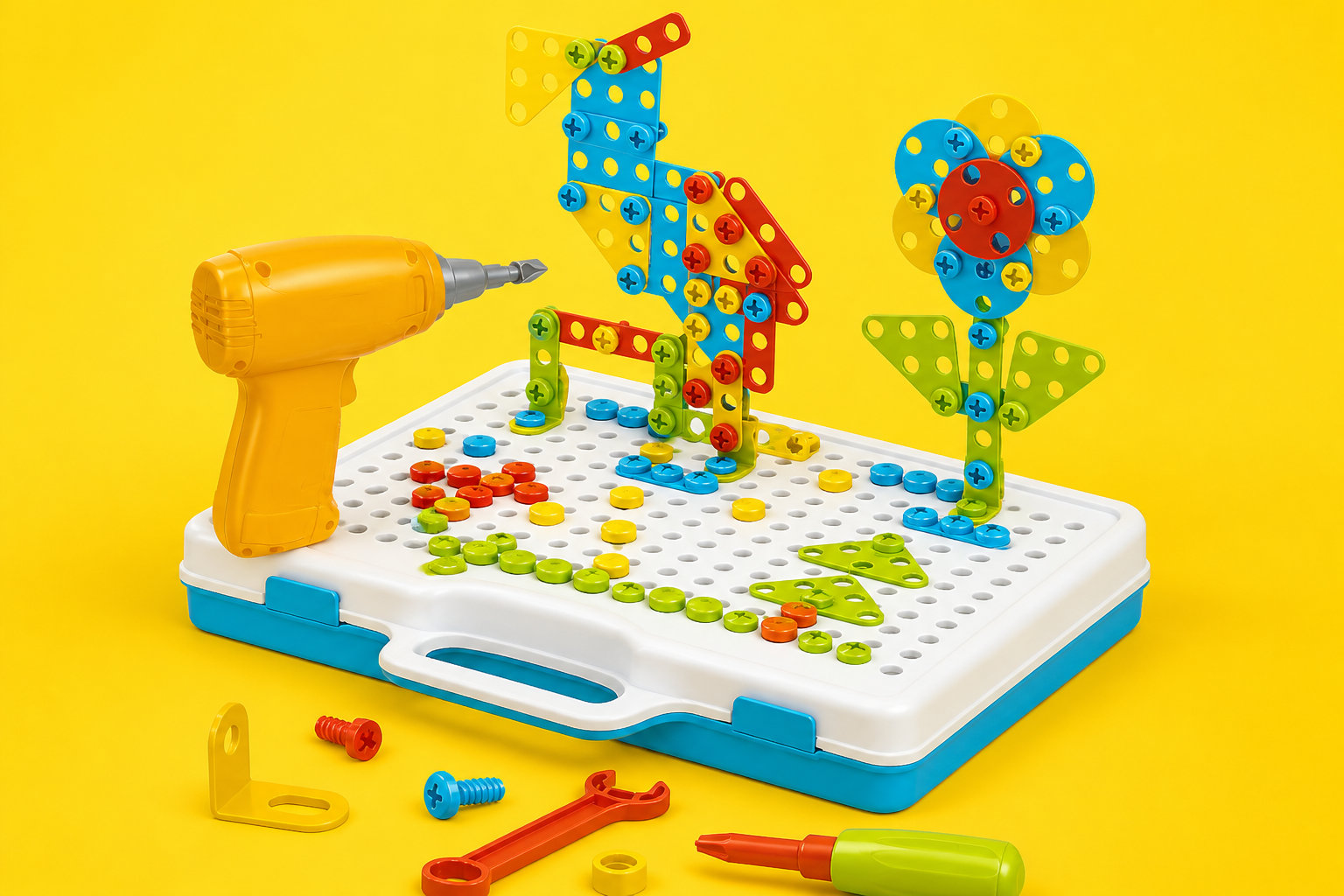 Jeu de construction bricolage Montessori : forger la dextérité