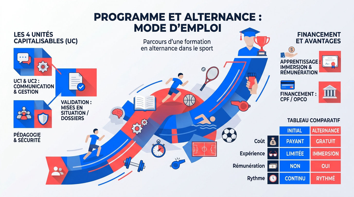 Étudiants en formation sportive BPJEPS APT en plein air