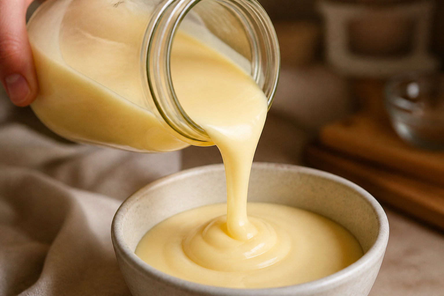 La crème anglaise aux œufs entiers sans gâchis