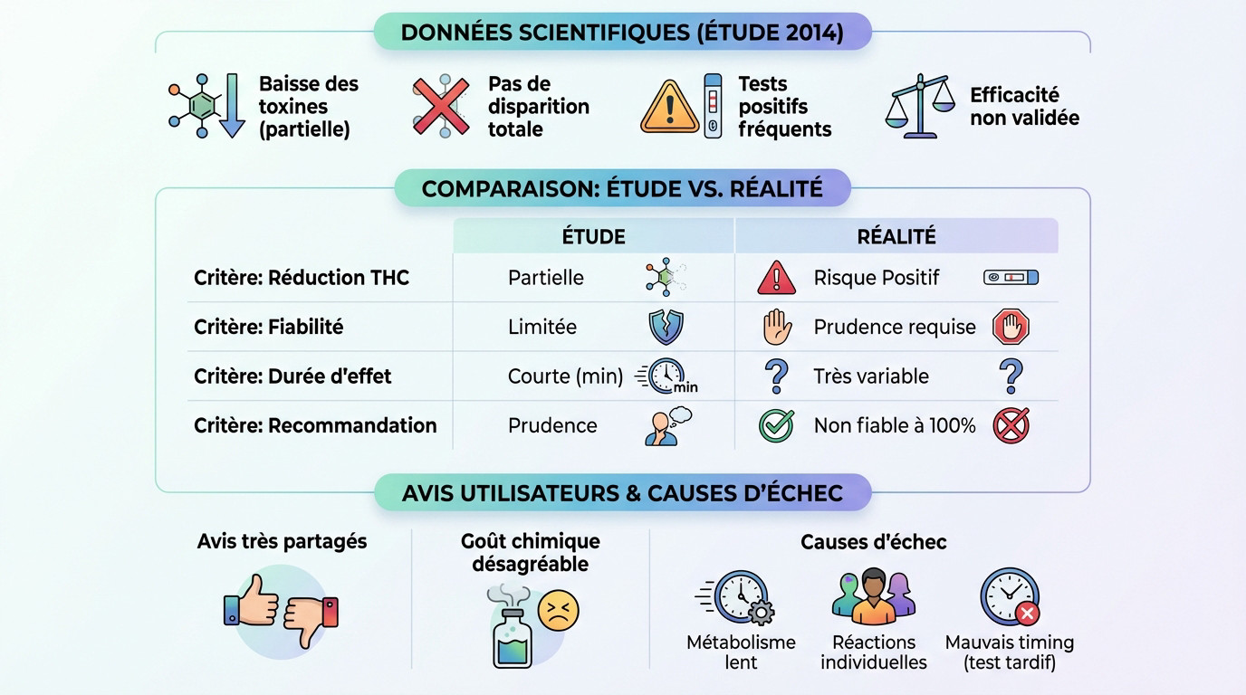 Infographie détaillée sur l'efficacité et les limites du spray Kleaner