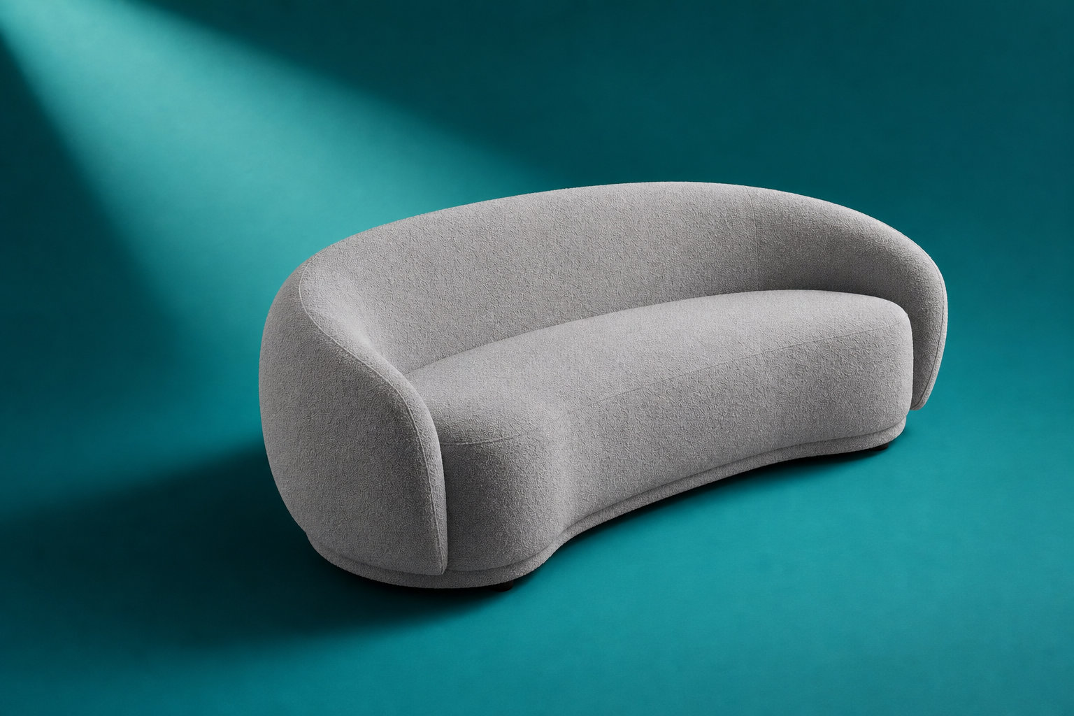 Canapé BOVANA gris : une silhouette fluide pour un salon apaisant