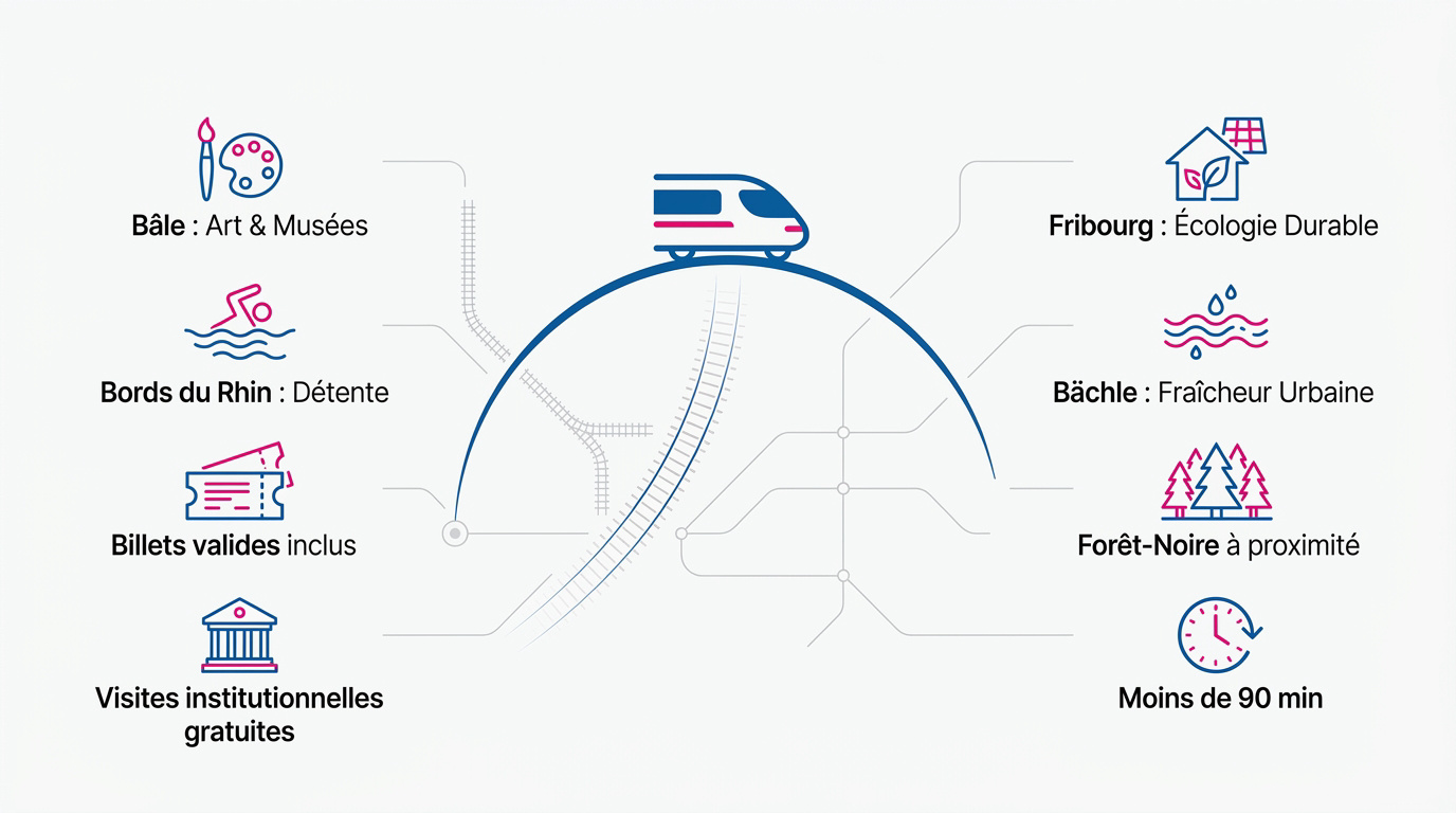 Train régional TER200 circulant entre Strasbourg et Bâle pour une escapade transfrontalière