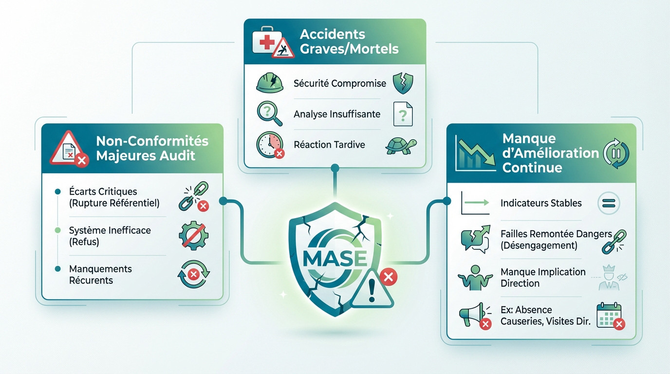 Analyse des causes principales menant à la perte de la certification MASE