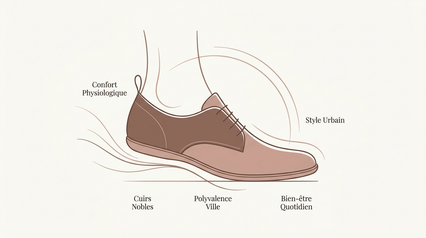 Chaussure barefoot femme élégante en cuir noir avec semelle fine et flexible