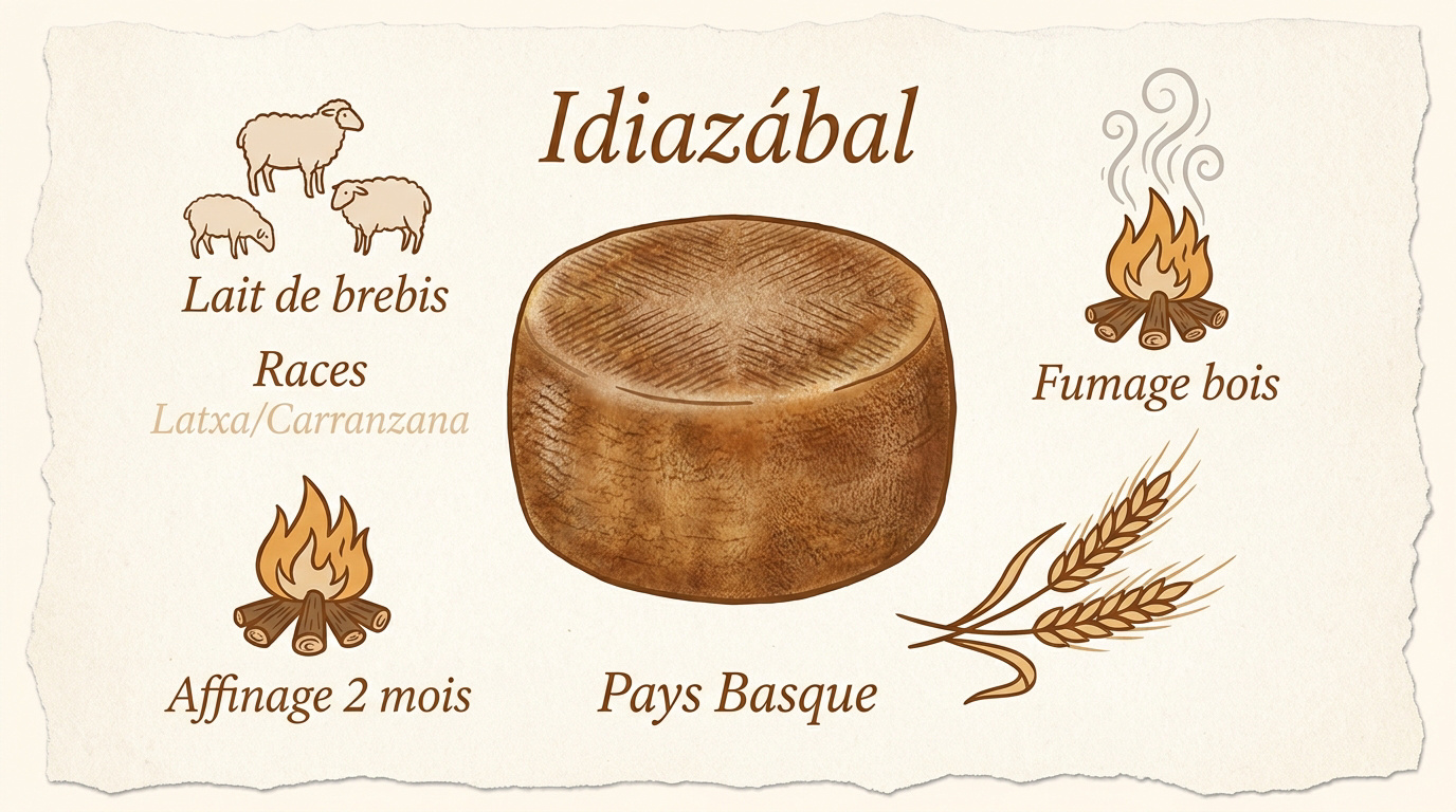 Alternative au Manchego : 5 fromages espagnols 2 Fromage Idiazabal artisanal fumé au bois de hêtre du Pays basque
