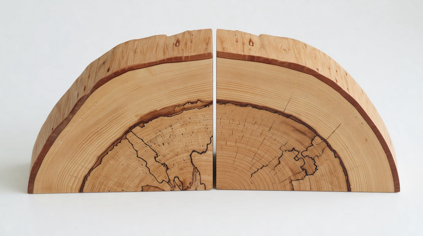 Wood Bookends: Warmth and Organic Textures