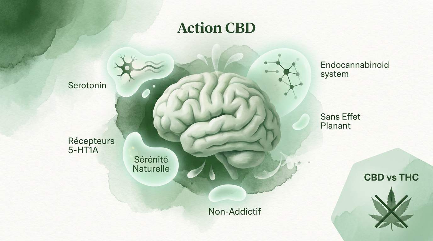 Action du CBD sur la sérénité et le bien-être naturel