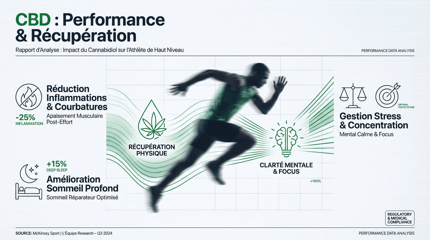 Footballeur professionnel utilisant du CBD pour la récupération musculaire après un match
