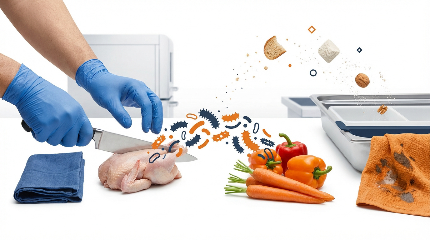 Hygiène rigoureuse des mains et des ustensiles pour prévenir la contamination croisée en cuisine professionnelle