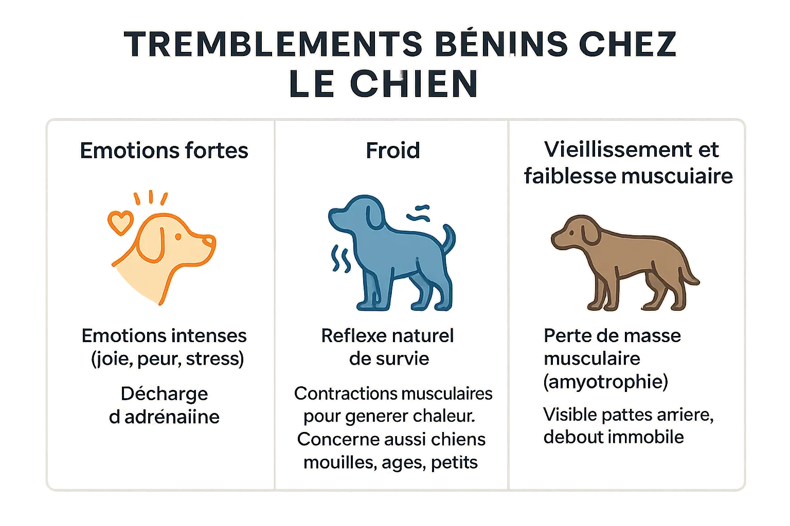 Chien tremblant de froid