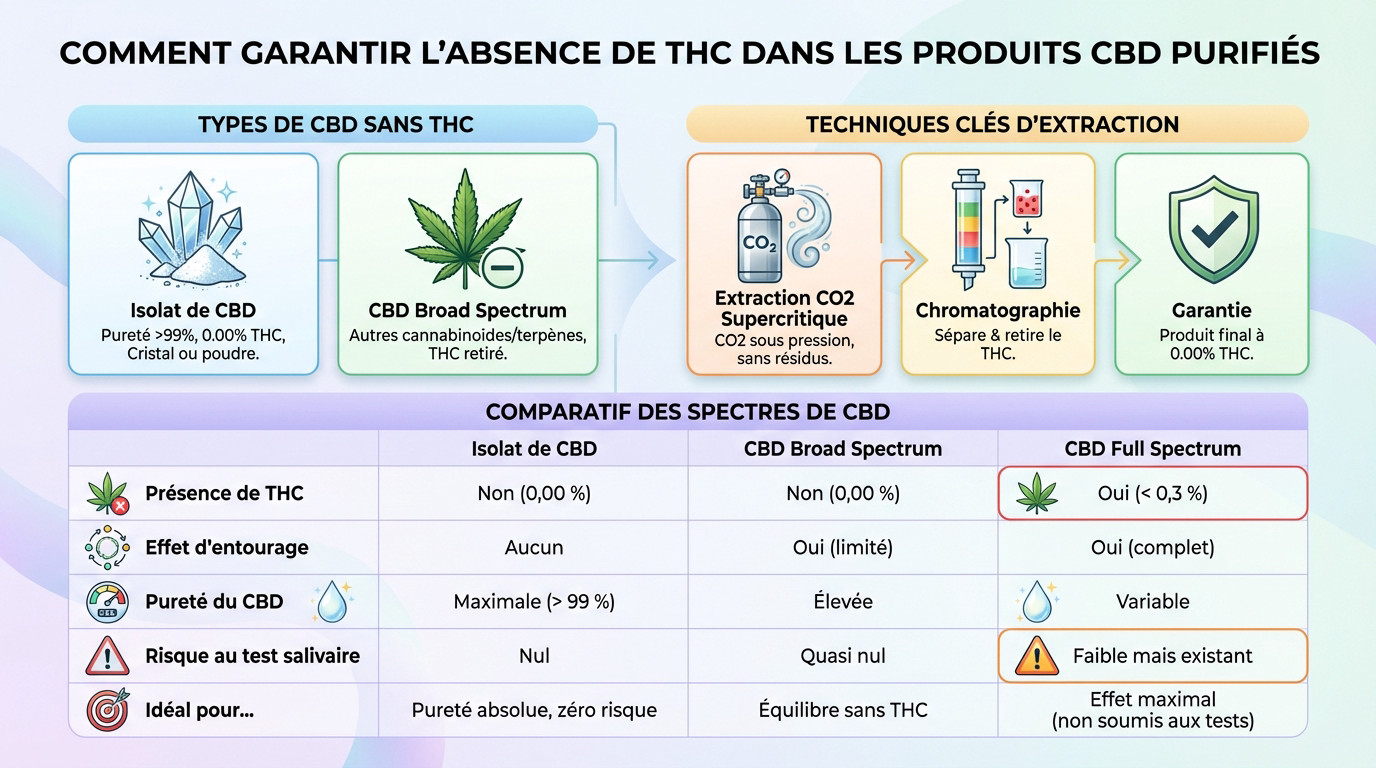 Processus de purification et extraction du CBD sans THC par chromatographie