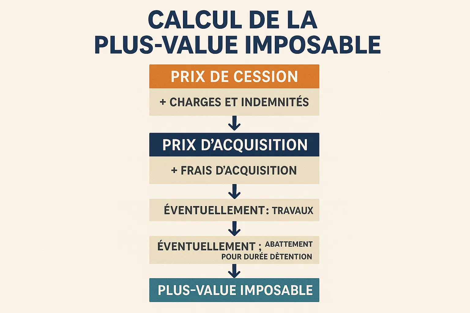 <strong>Calcul de la plus-value immobilière imposable</strong>