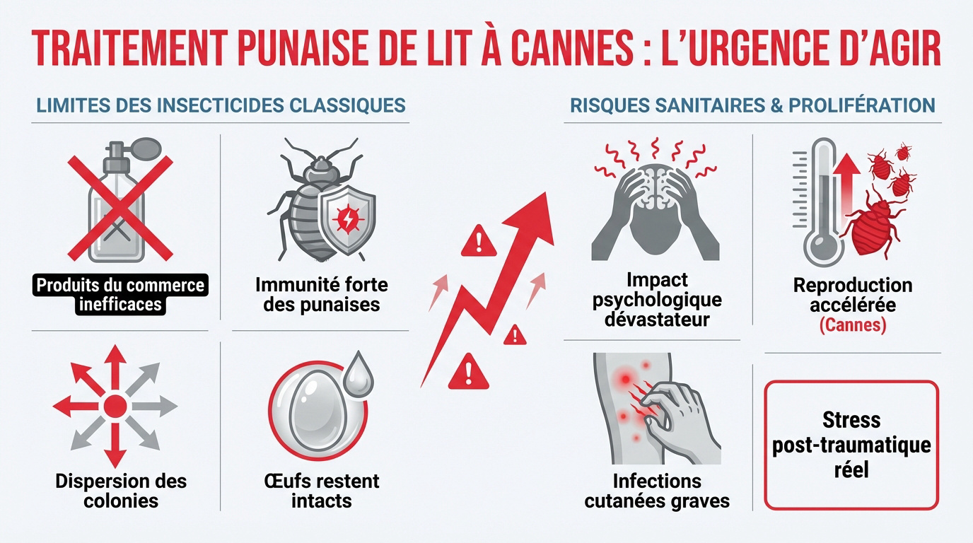 Intervention d'un expert en traitement de punaises de lit à Cannes