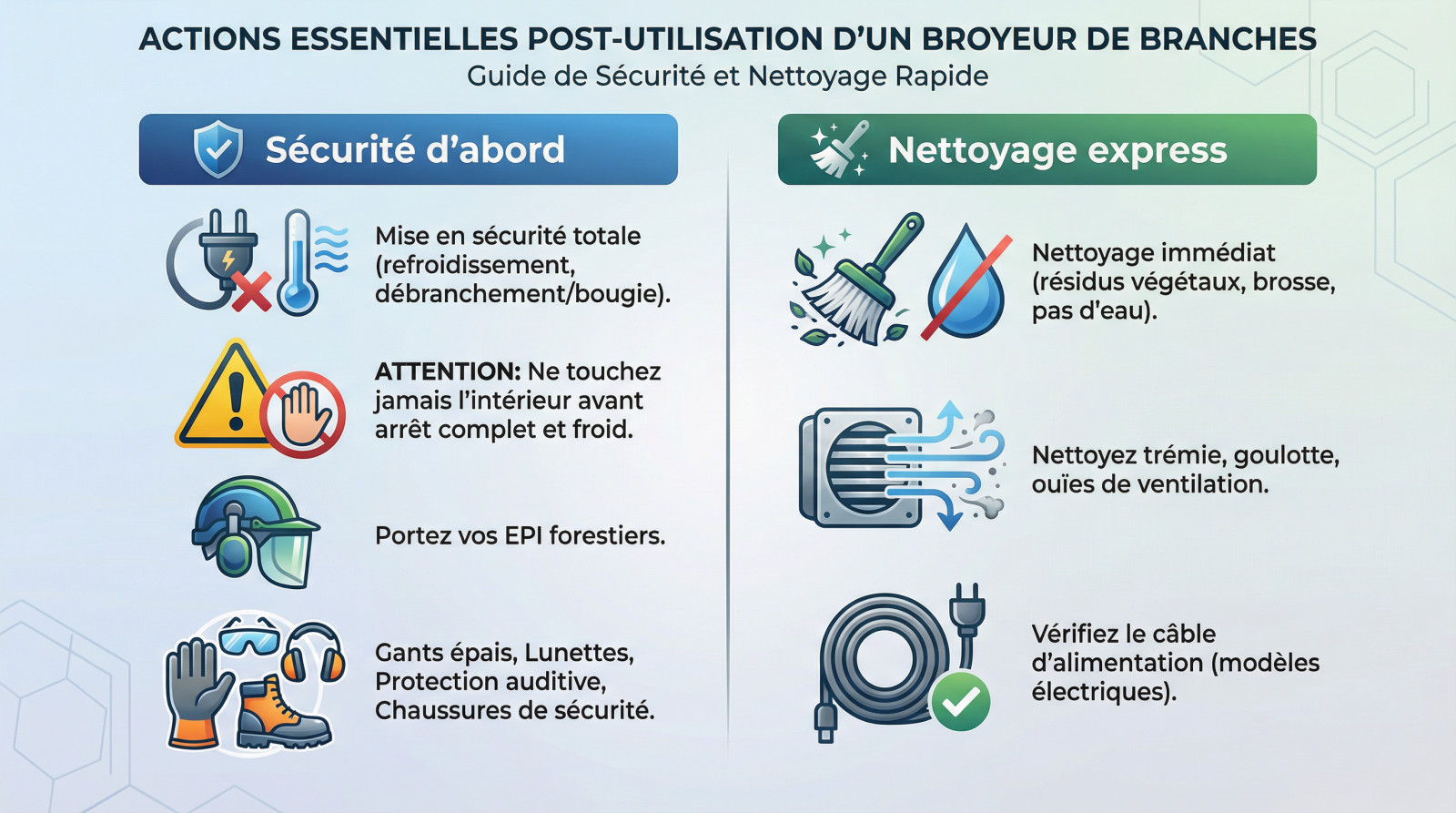 <strong>Opérateur effectuant la maintenance et le nettoyage</strong>