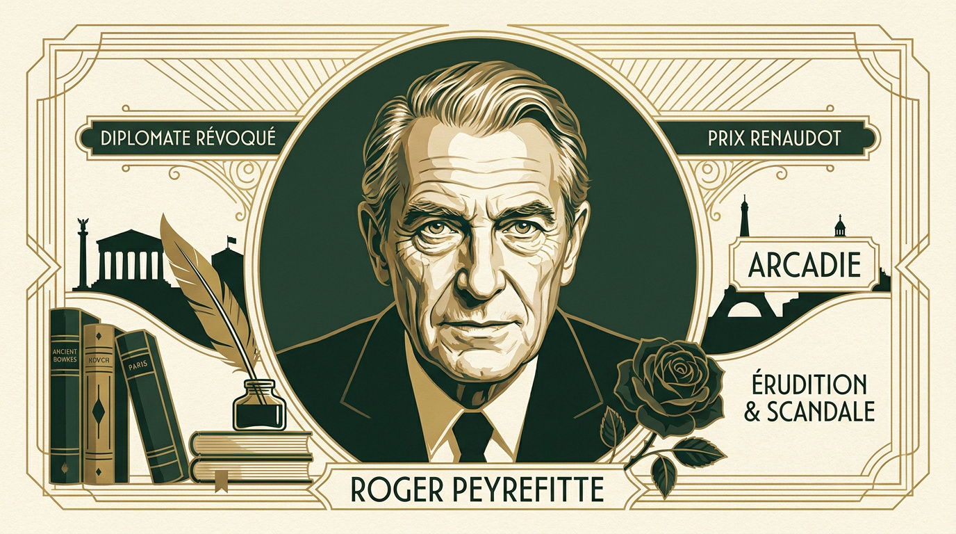 Portrait stylisé de l'écrivain Roger Peyrefitte