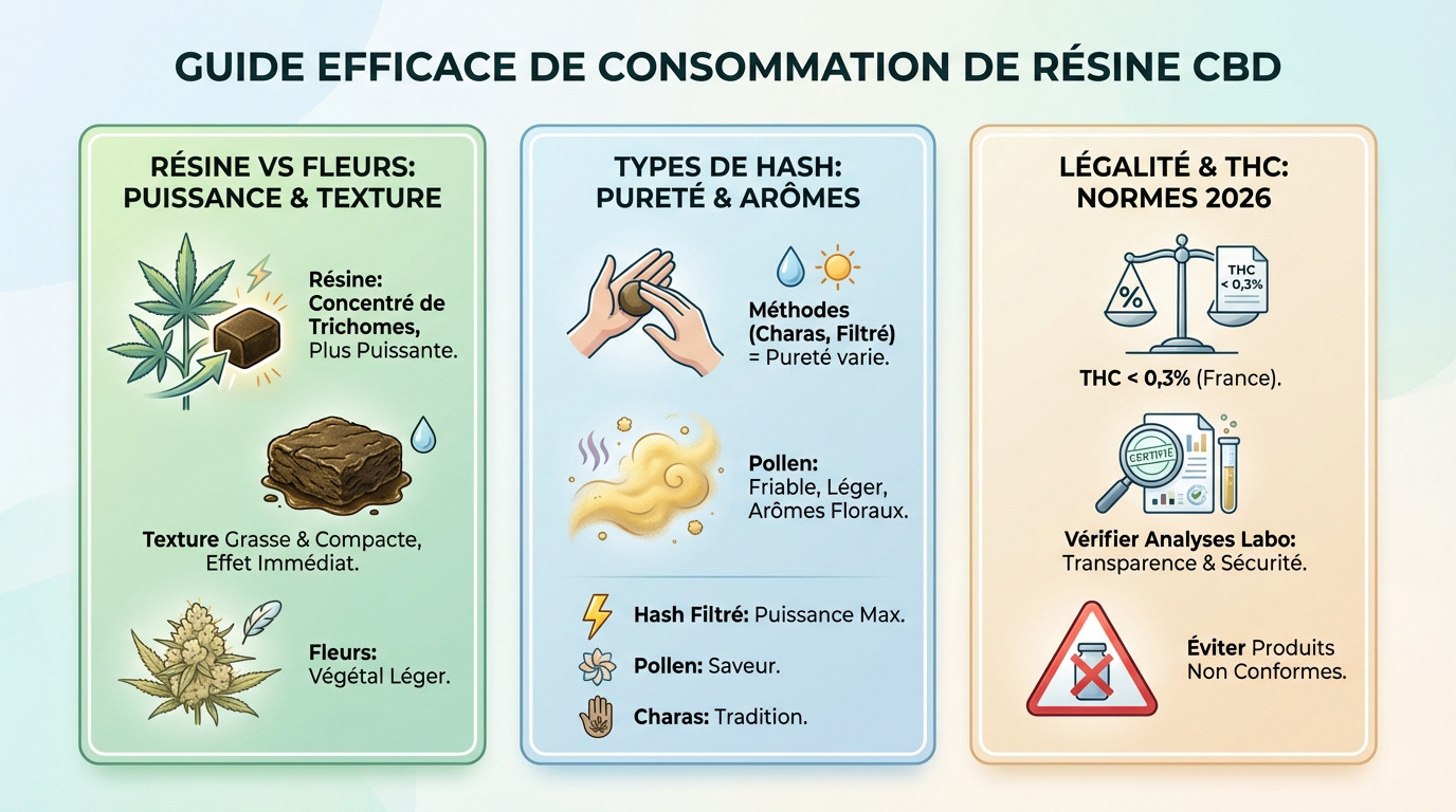 Consommation de résine CBD de haute qualité pour un effet marqué