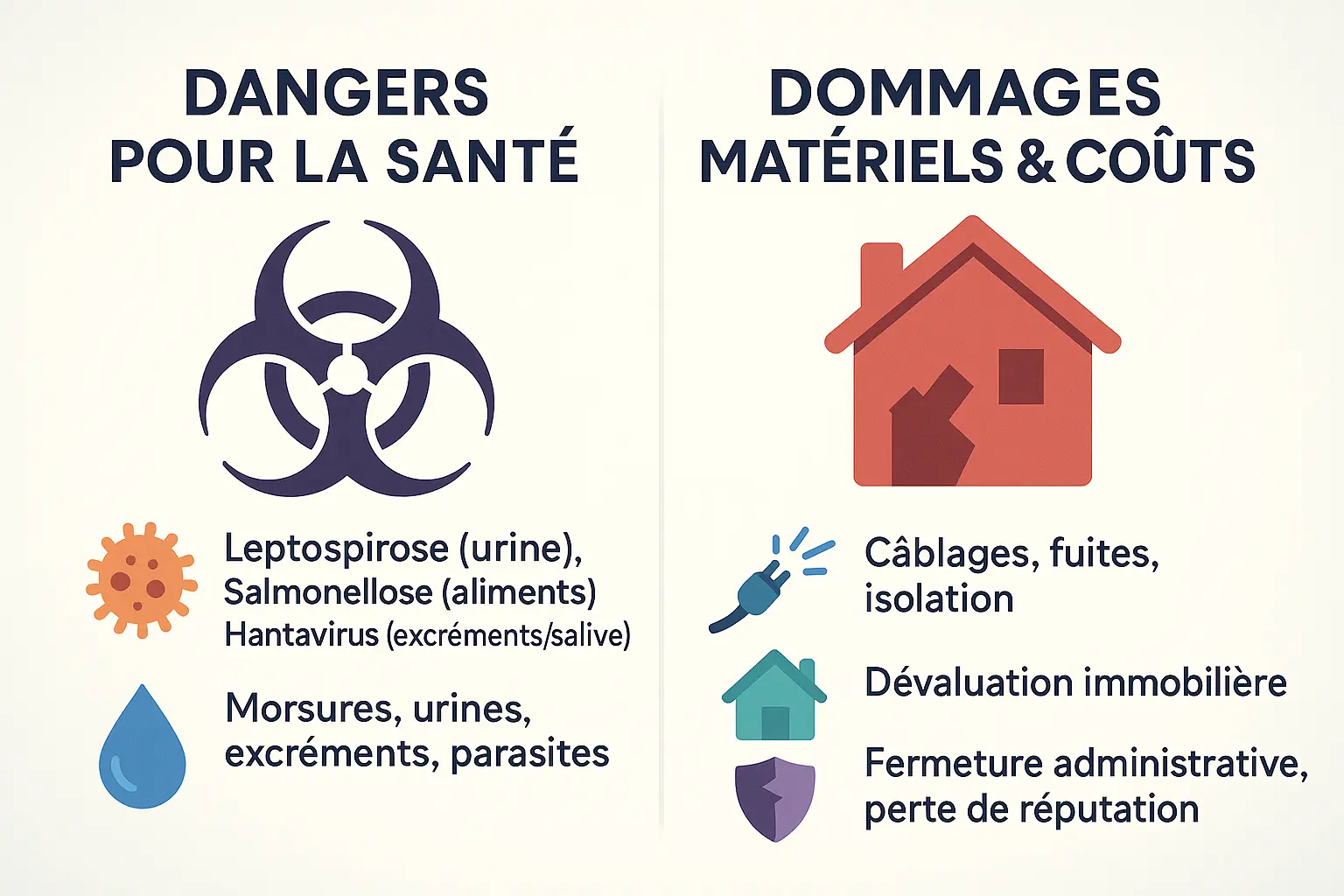 Illustration des dangers des rongeurs