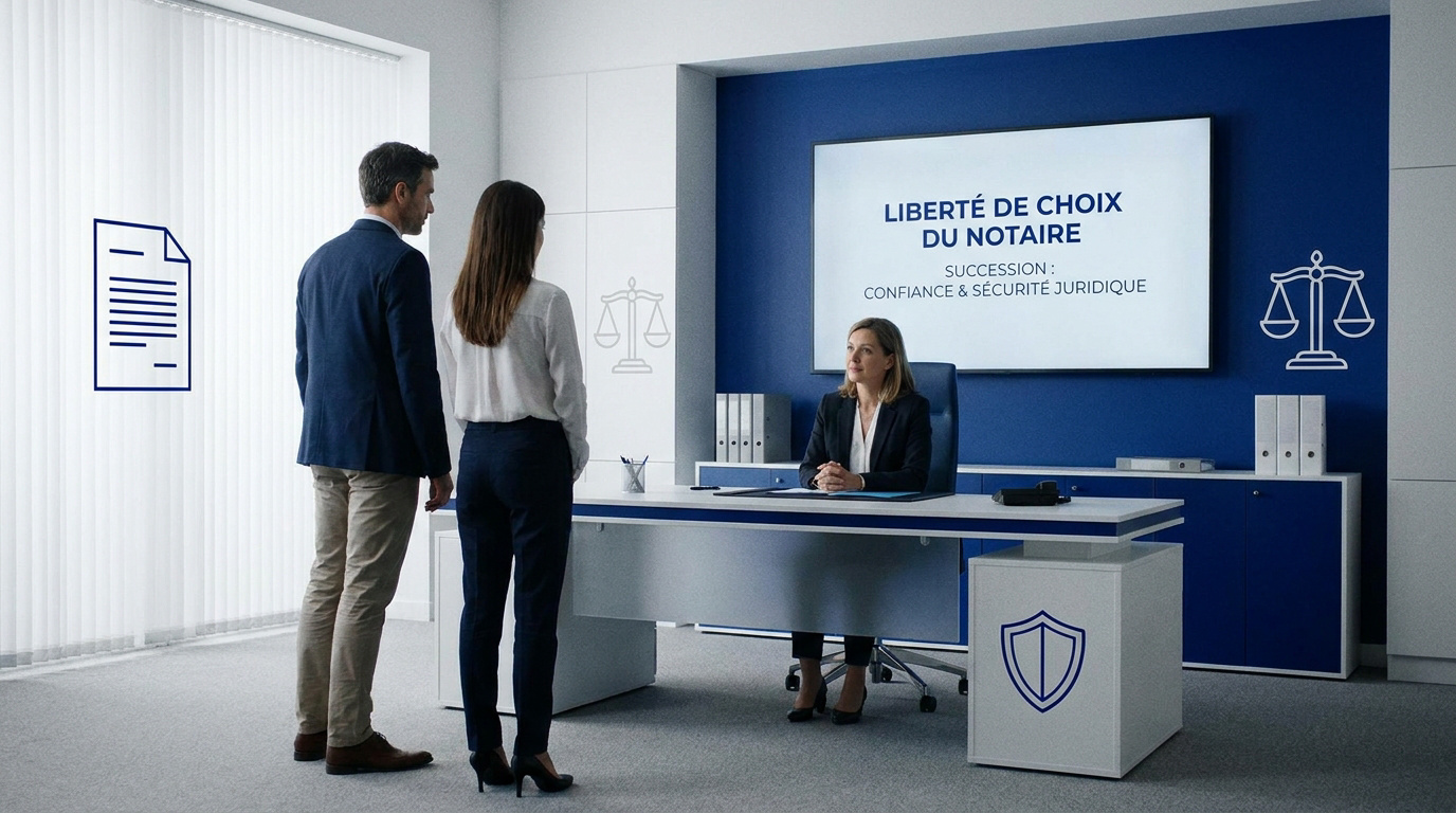 Notaire garantissant la sécurité juridique d'une succession