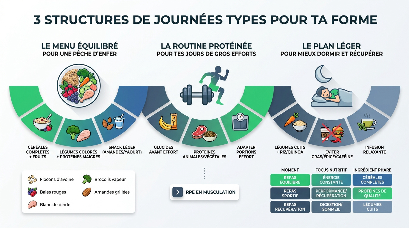 Exemples de routines alimentaires saines et équilibrées pour la journée