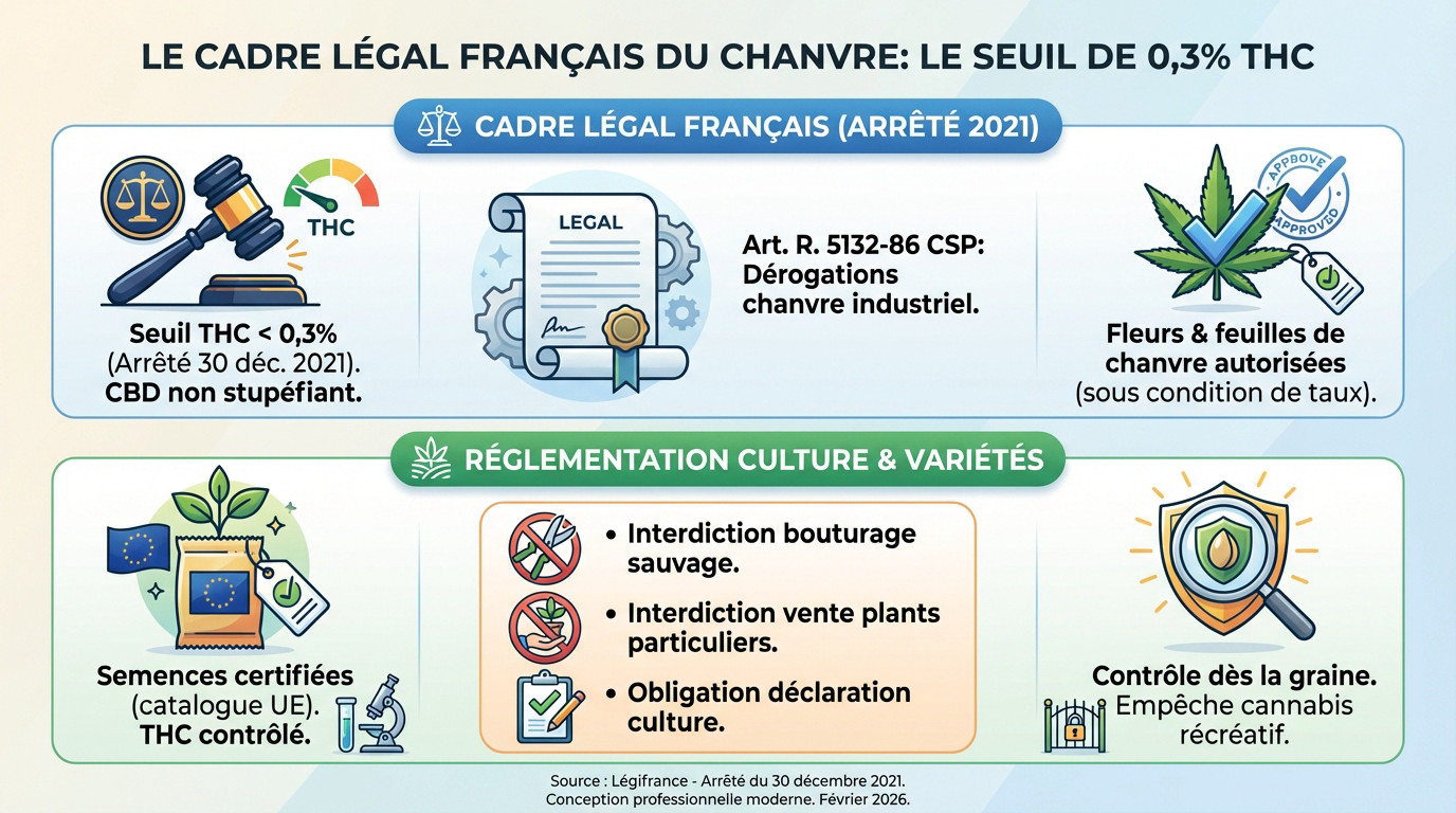 Réglementation française sur le taux de THC et CBD légal