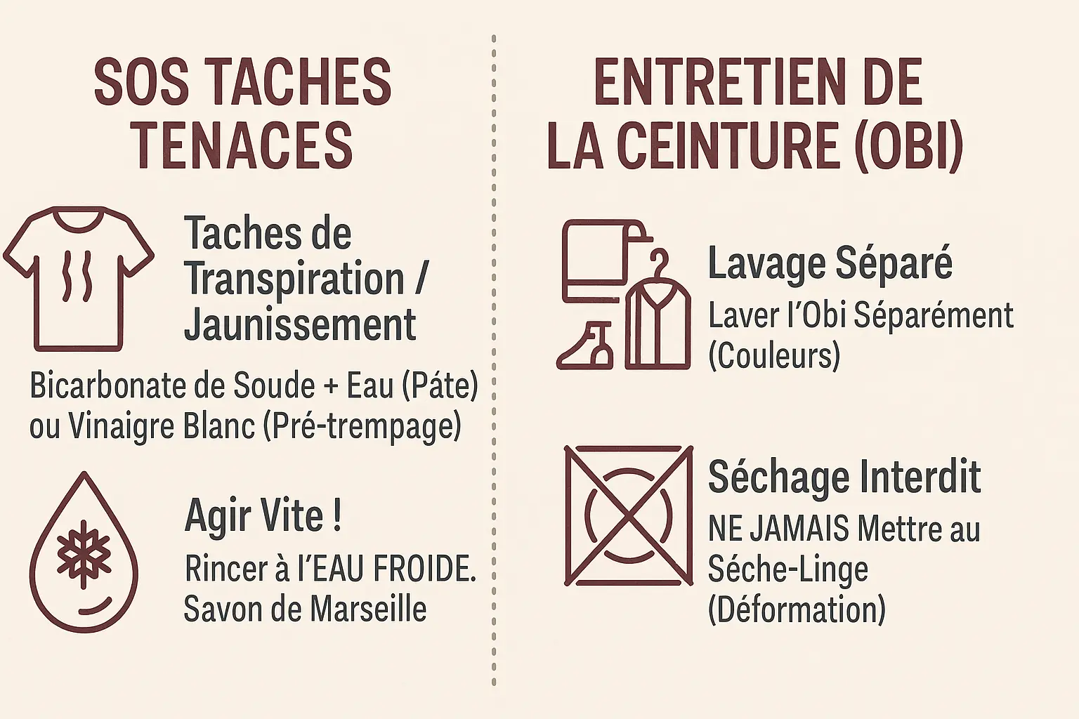 Conseils d'entretien pour kimono et obi