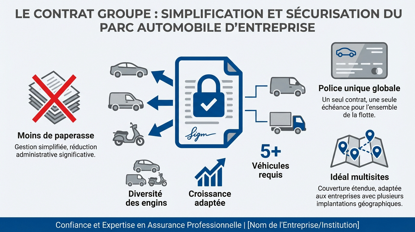 Gestion centralisée d'un parc automobile d'entreprise via un contrat d'assurance groupe