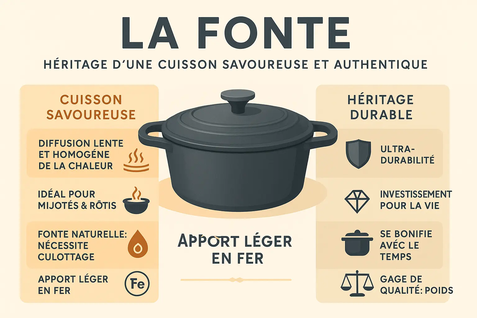 <strong>infographie sur les avantages de la fonte</strong>