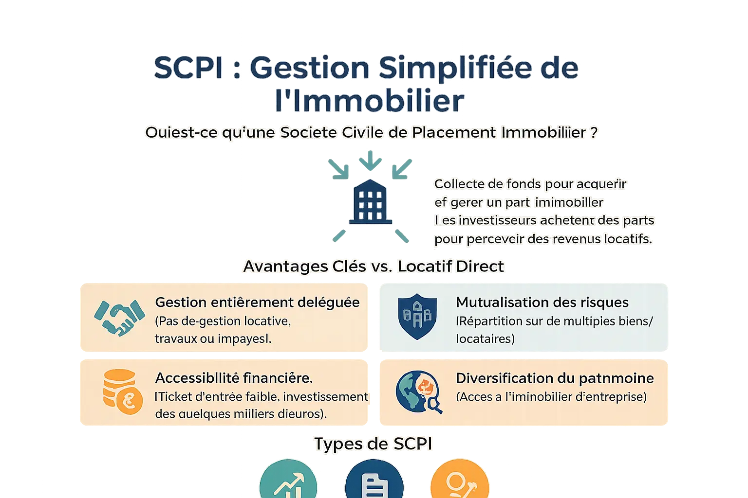 Comparaison des <strong>avantages de la SCPI et de l'investissement locatif direct</strong>