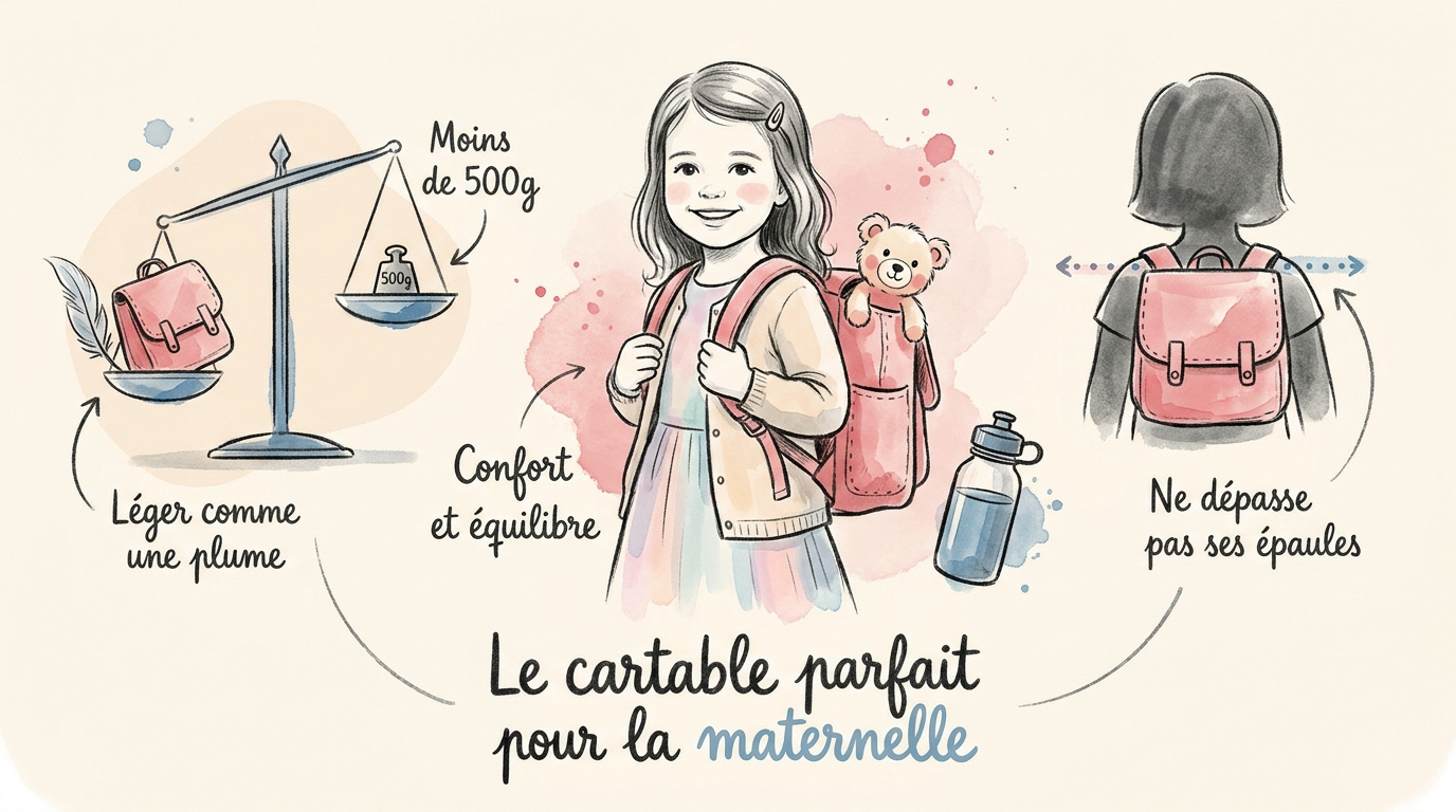 Cartable maternelle fille : mignon et fonctionnel Petit cartable rose ergonomique pour fille en classe de maternelle