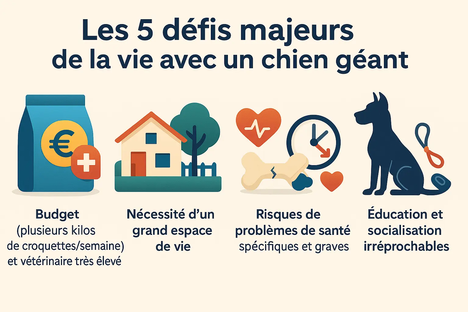 Illustration des défis d'un chien géant