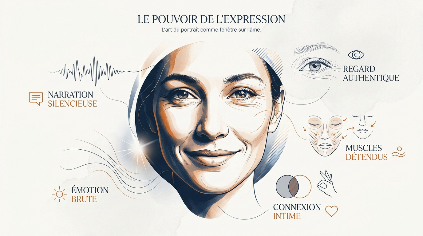 gros plan sur un regard expressif en portrait photographique