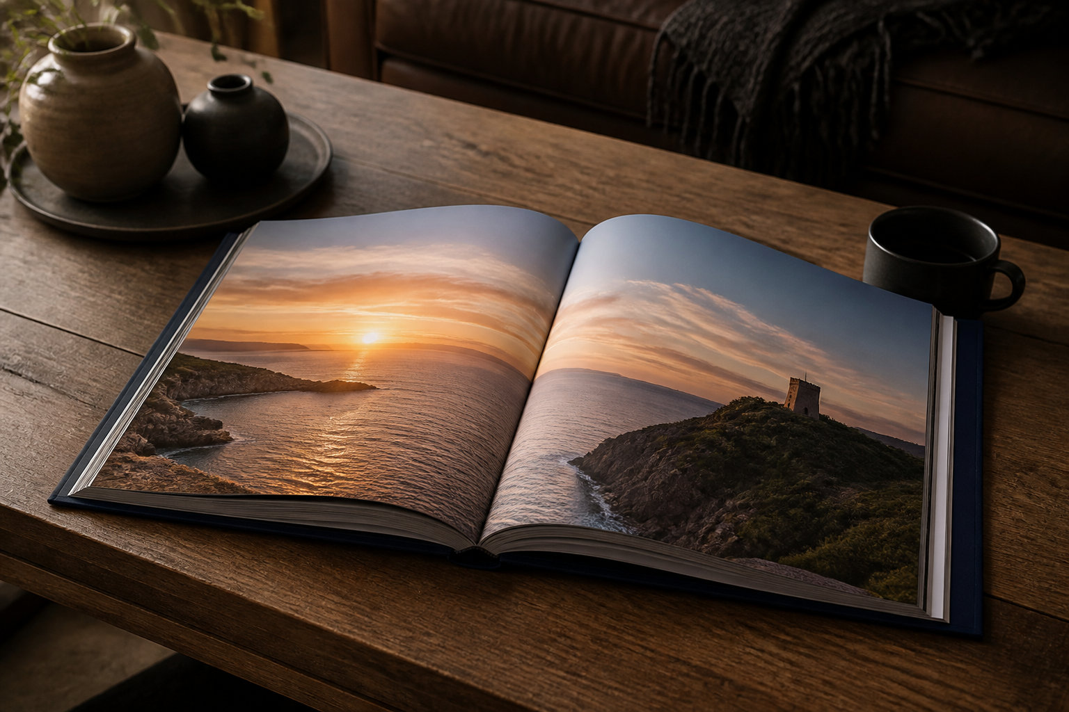 Exposer des livres photos sur les meubles du salon