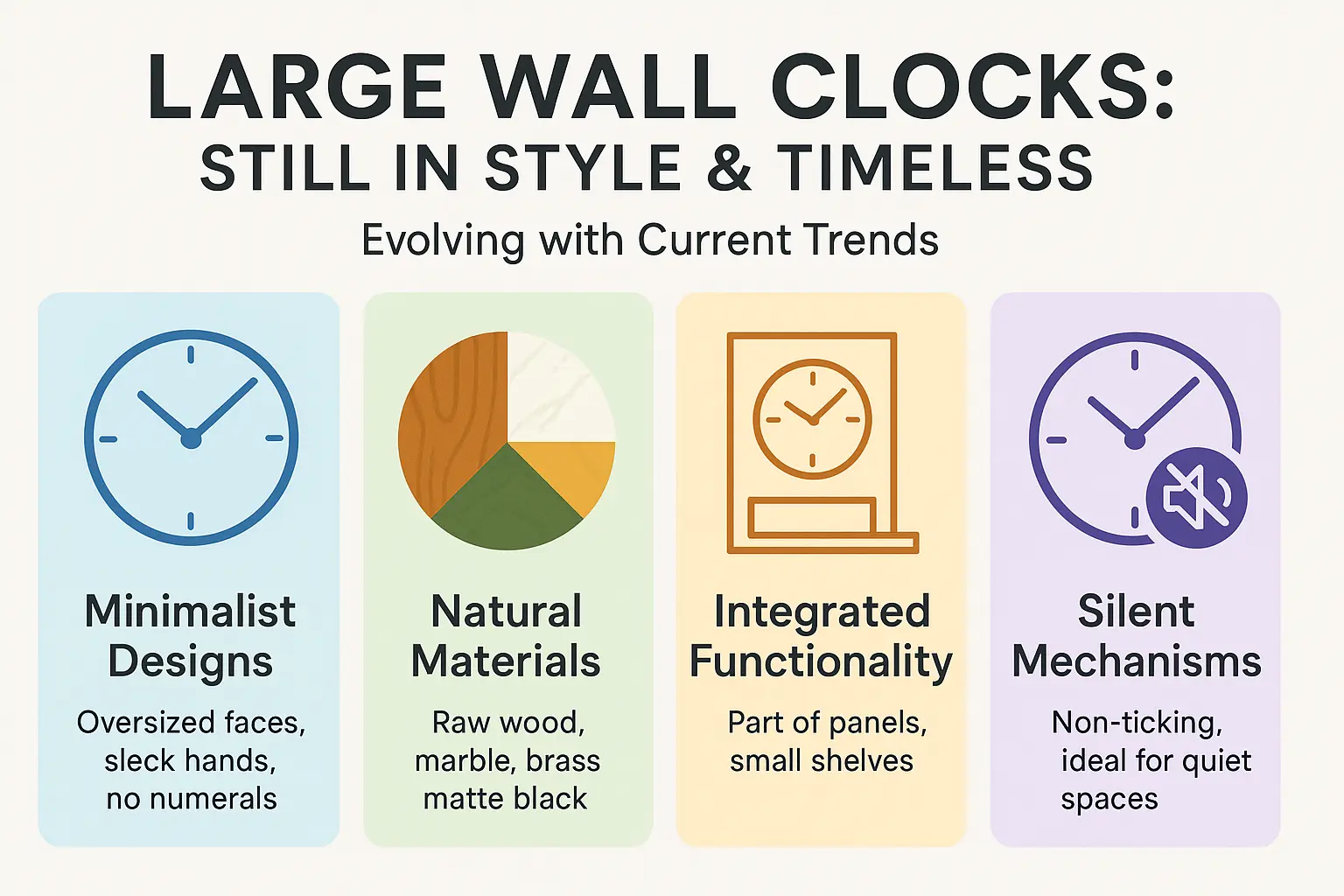 Modern large wall clock design example