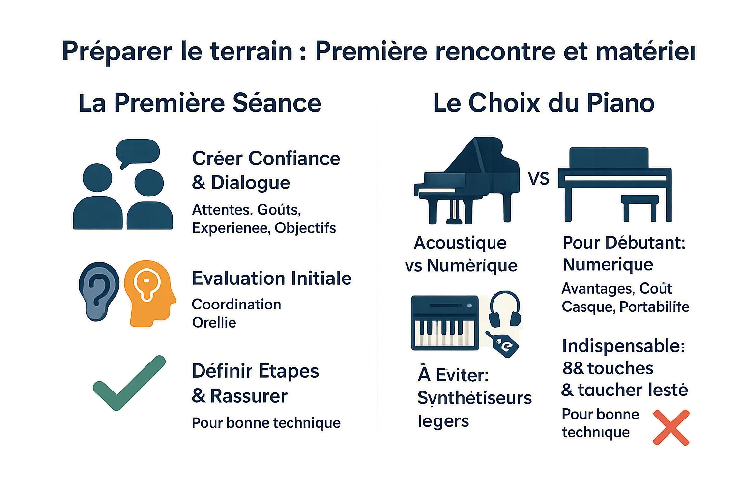 Piano numérique pour débutant avec 88 touches lestées