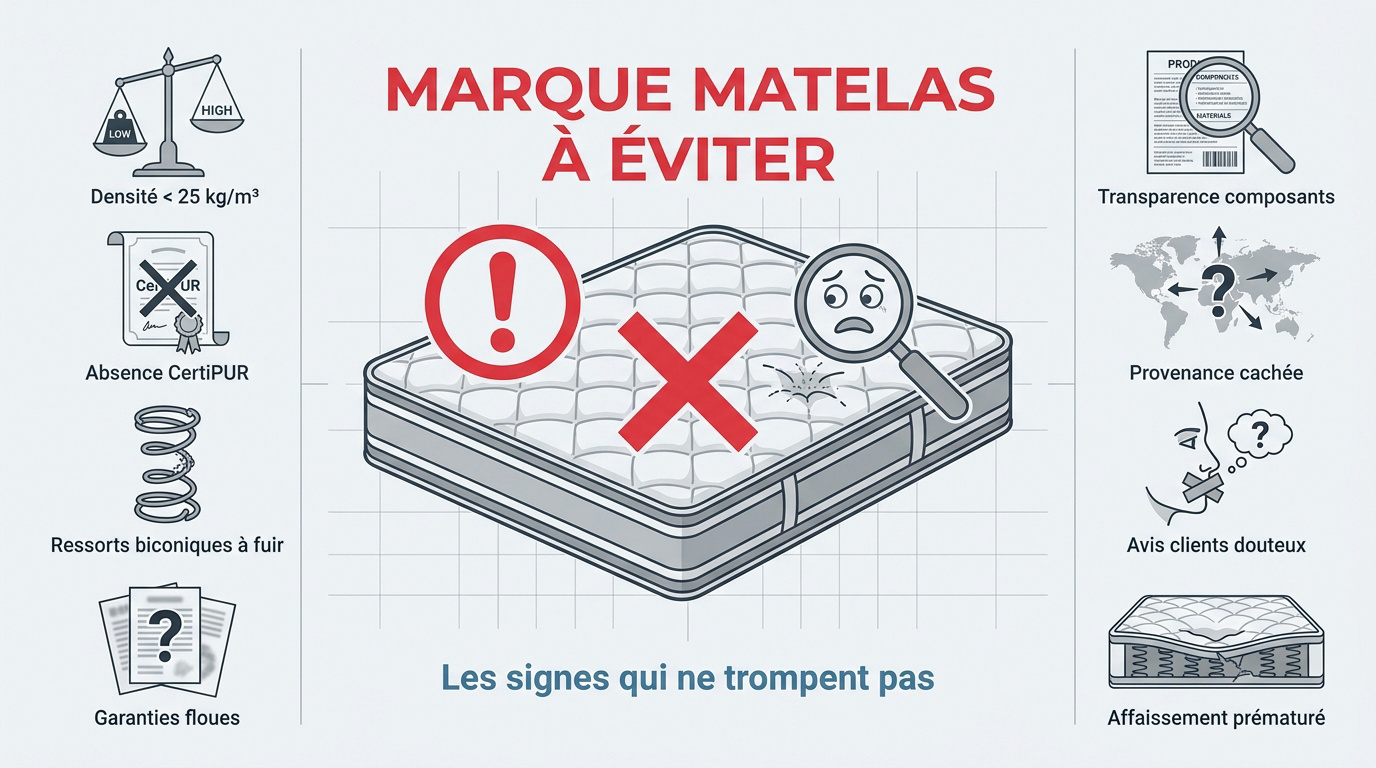 Vérification de la qualité des couches de mousse d'un matelas pour éviter les mauvaises surprises