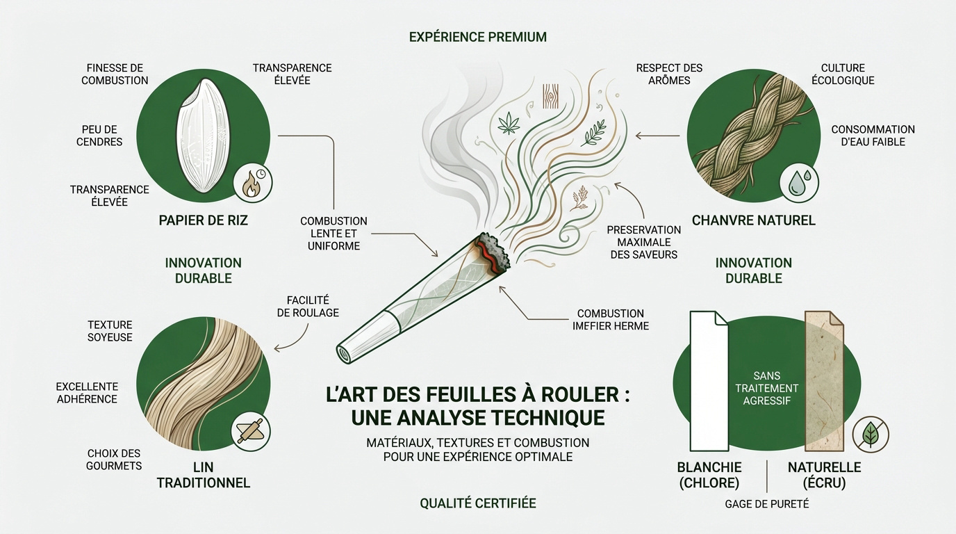 Analyse technique des matériaux de fabrication des feuilles à rouler