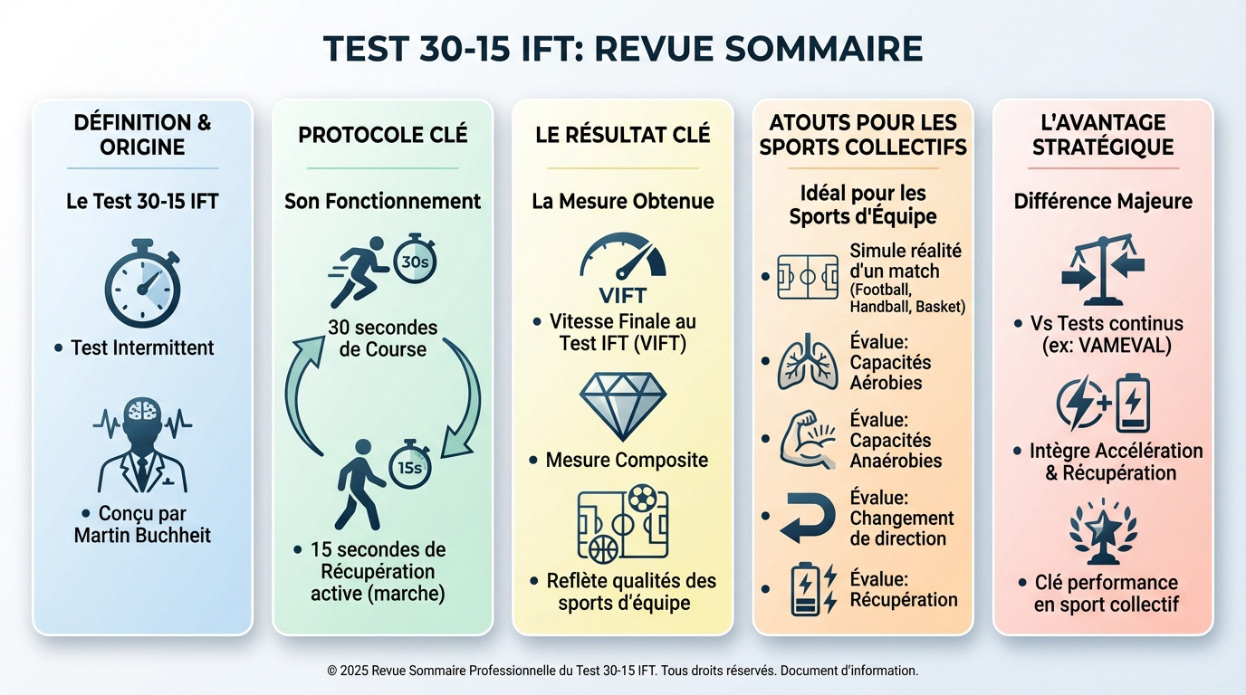 Schéma explicatif du protocole du test 30-15 IFT pour évaluer la condition physique